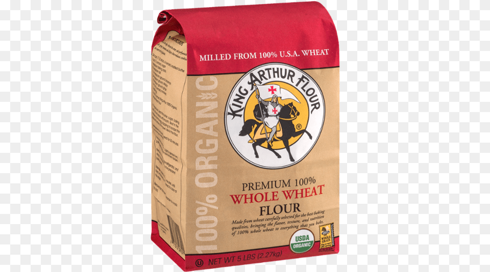 King Arthur Flour 100 Organic Bread Flour 5 Lbs, Powder, Food, Person, Box Png