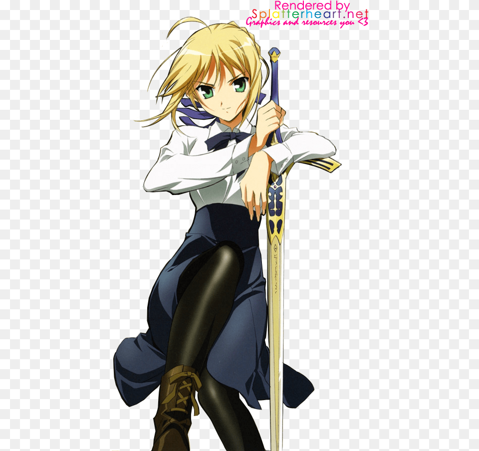 King Arthur Has Never Looked So Good Saber Fate Stay Night, Adult, Publication, Person, Manga Png Image