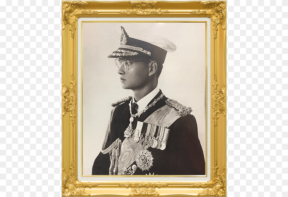 King Bhumibol Adulyadej Frame, Person, Man, Male, Adult Png