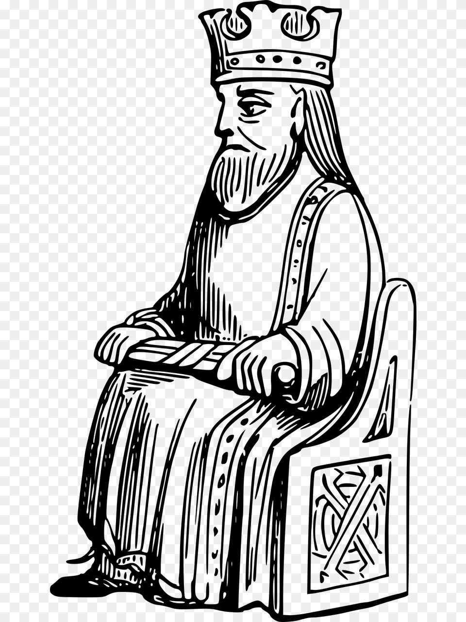 King Black And White, Furniture, Person, Art, Face Free Png Download