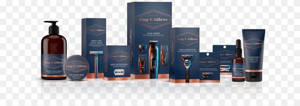 King C Gillette A Full Beard Line By The Pioneers Of King C Gillette Set, Bottle, Blade, Razor, Weapon Free Png Download