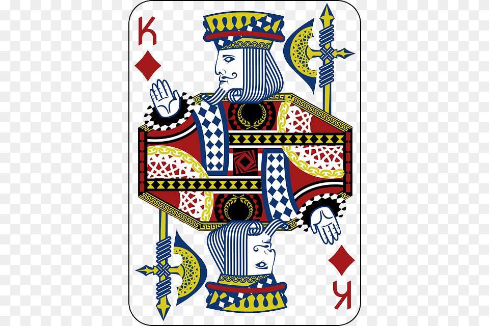 King Card Casino Diamond Gamble Gambling Gaming Diamonds Playing Card Image, Face, Head, Person Free Transparent Png