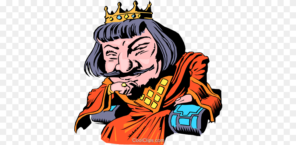 King Cartoon Clipart Download Medieval King Person, Accessories, Book, Comics Free Transparent Png