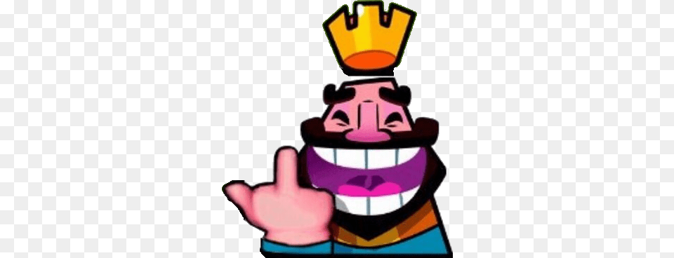 King Clash Royale Transparent Library Clash Royale Middle Finger, Performer, Person, Dynamite, Weapon Free Png
