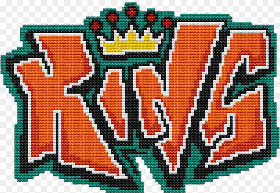 King Crown Colorful Graffiti Pins Word Cute Graffiti Cross Stitch Patterns, Embroidery, Pattern, Art, Qr Code Free Png Download