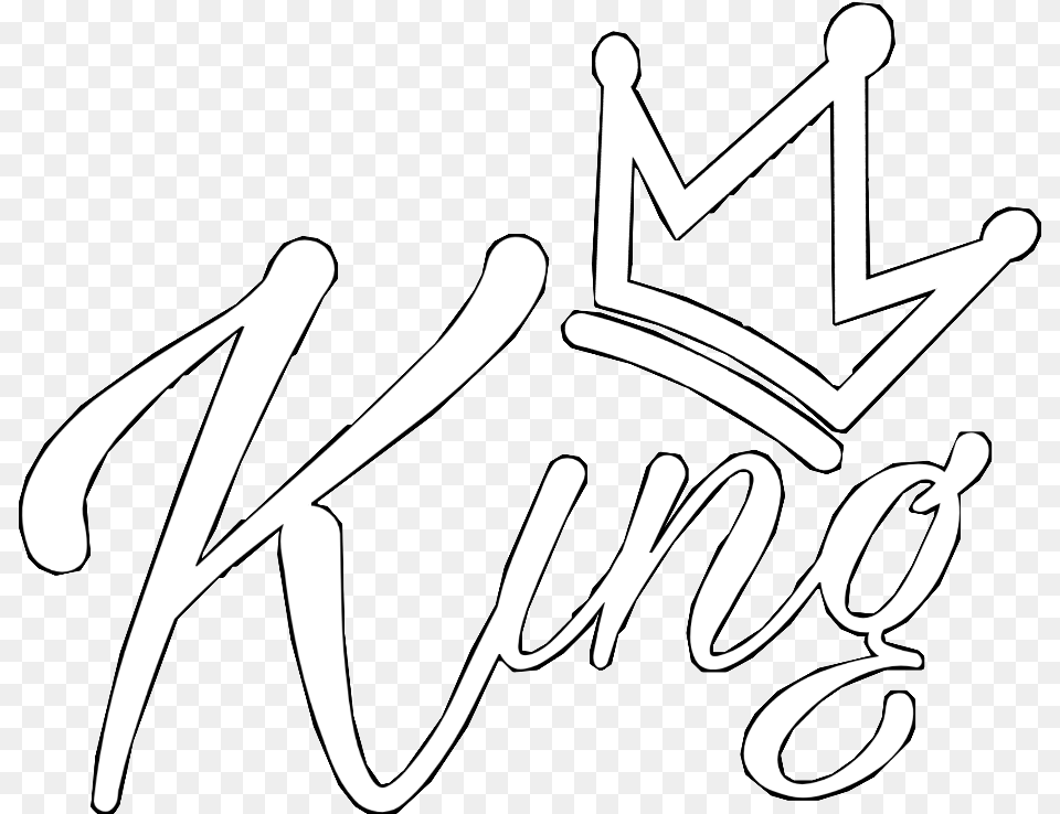 King Crown Couronne Whitecrown Text Textking Kingt Calligraphy, Handwriting Free Transparent Png
