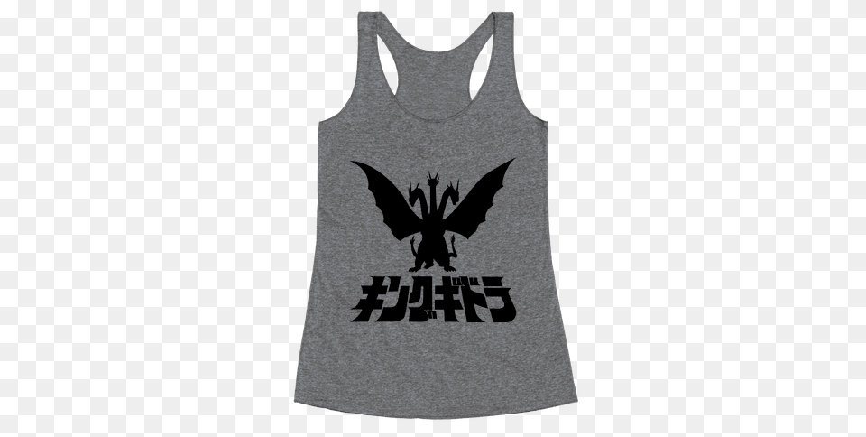 King Ghidorah Racerback Tank Lookhuman, Clothing, Tank Top, Animal, Bird Png