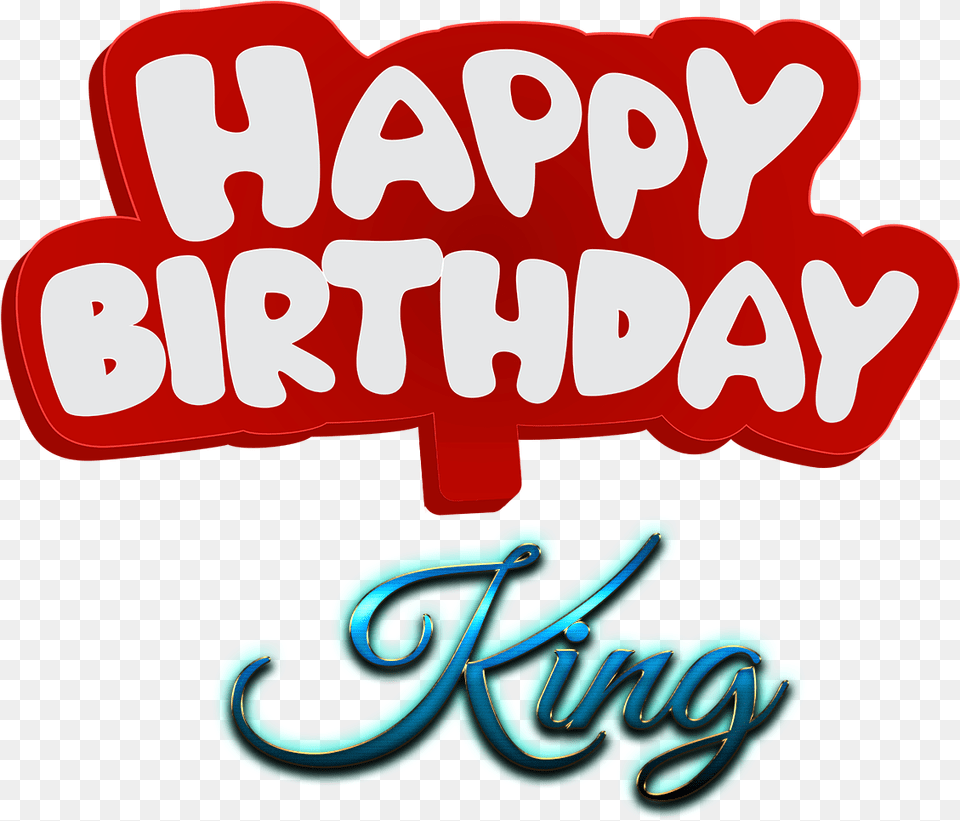 King Happy Birthday Name Logo Happy Birthday King, Text, Dynamite, Weapon, Light Png