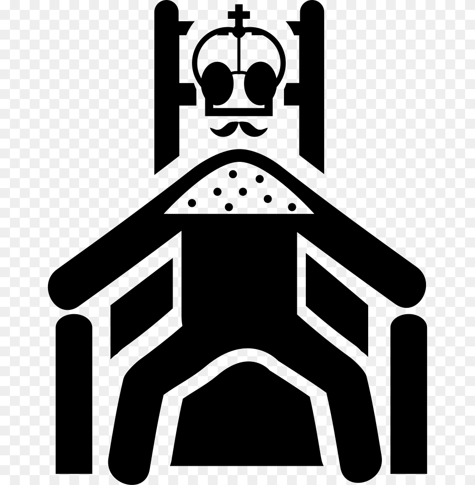 King In His Throne Symbol Of Absolute Monarchy, Stencil Free Png