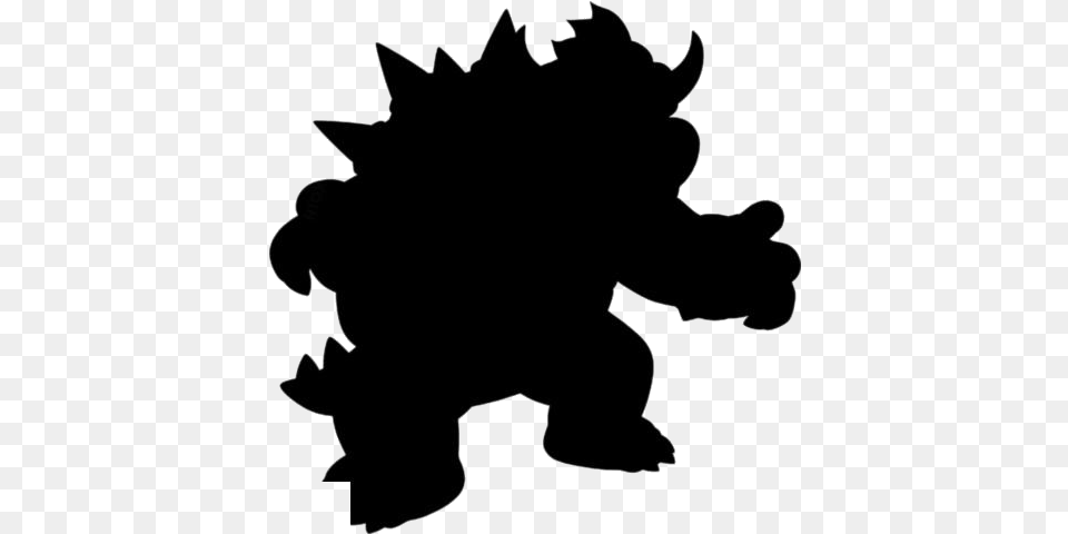 King Koopa For Transparent Clipart For Dark Fire Bowser Fantendo, Silhouette, Animal, Fish, Sea Life Png