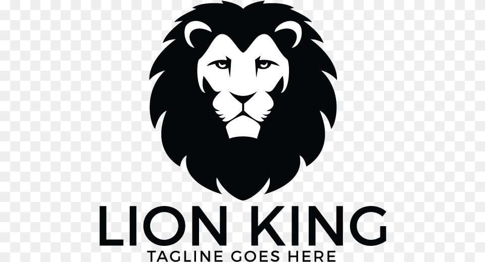 King Lion Logo Design Design A Lion Logo, Stencil, Animal, Bear, Mammal Free Transparent Png