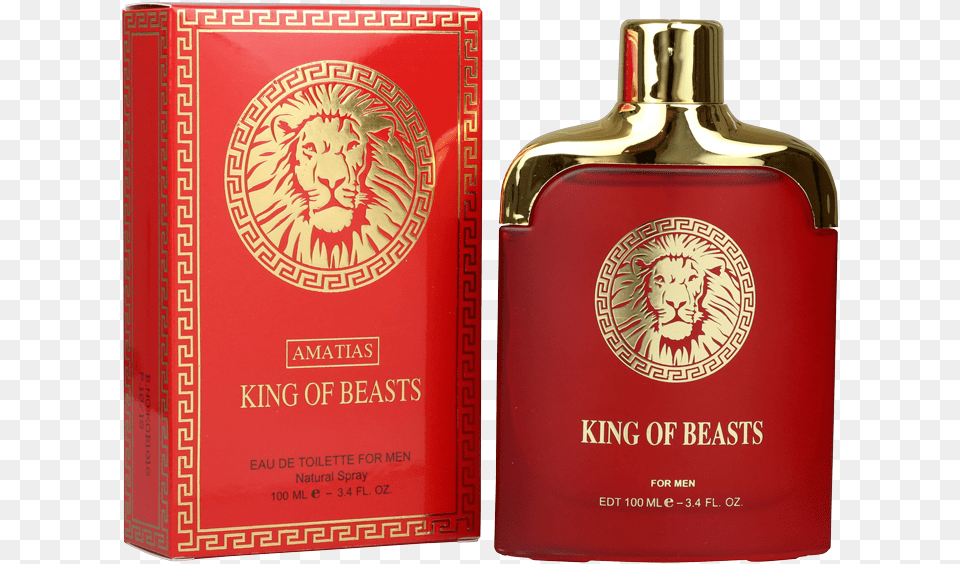 King Of Beasts Red King Of Beasts, Bottle, Aftershave, Cosmetics, Perfume Free Transparent Png