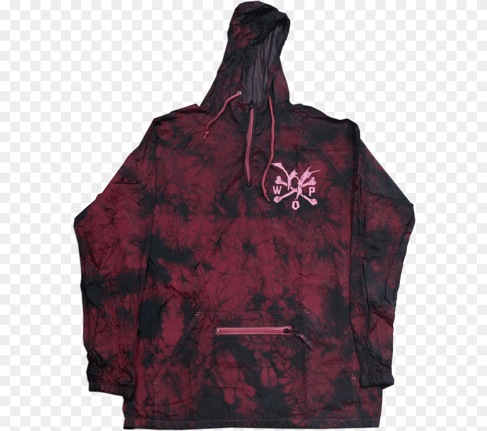 King Of Carnage Dyed Windbreaker Hoodie, Clothing, Hood, Knitwear, Sweater Free Png