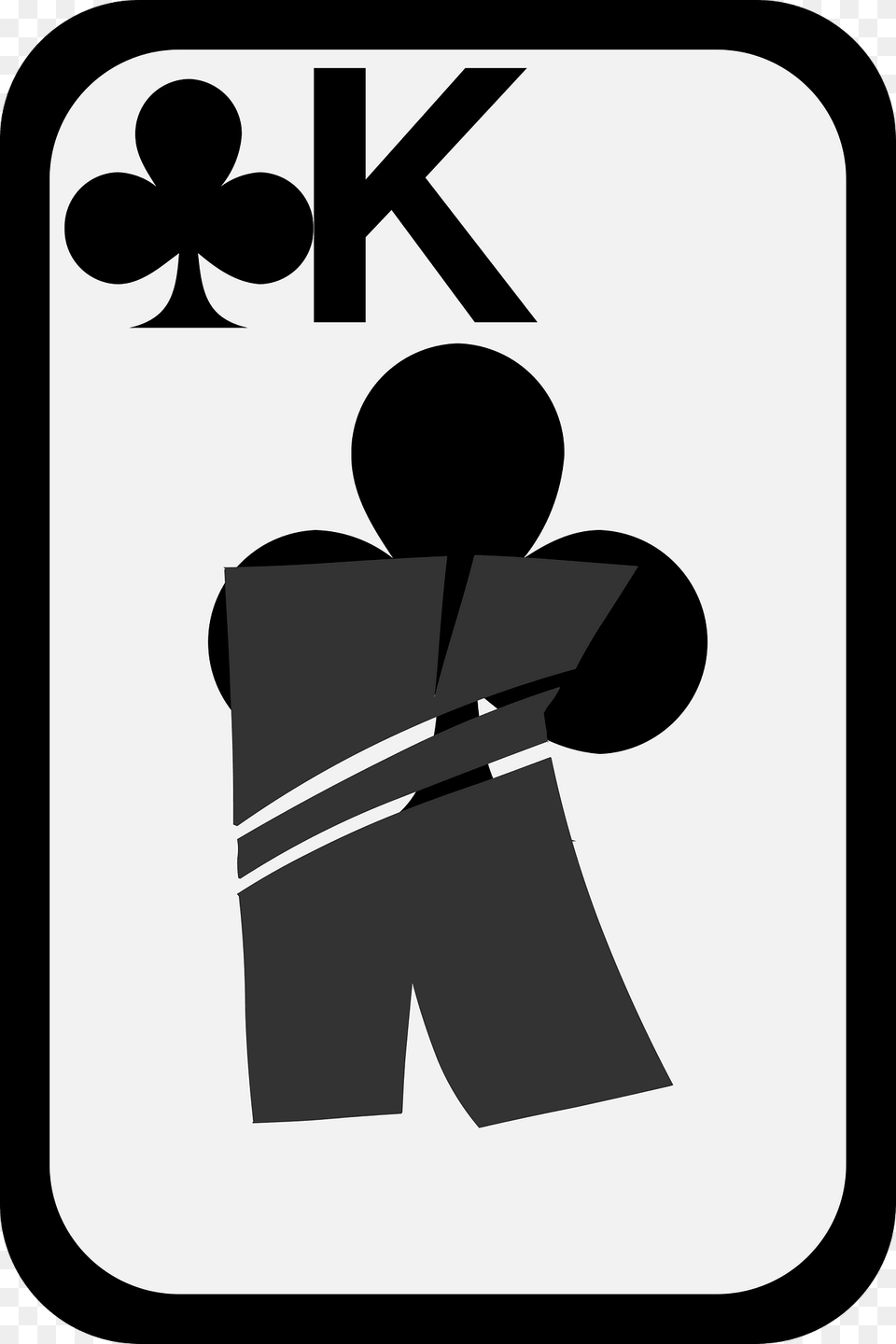 King Of Clubs Clipart, Stencil Free Png Download