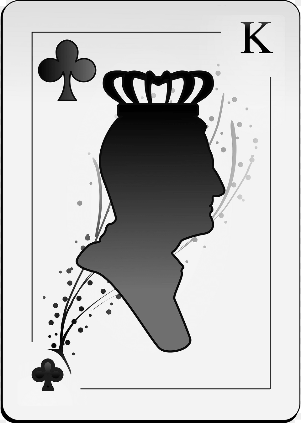 King Of Clubs Clipart, Silhouette, Person, Text Free Png Download