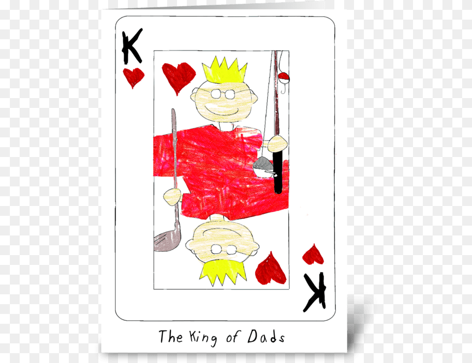 King Of Dads Greeting Card Illustration, Person, Art, Painting, Face Png Image