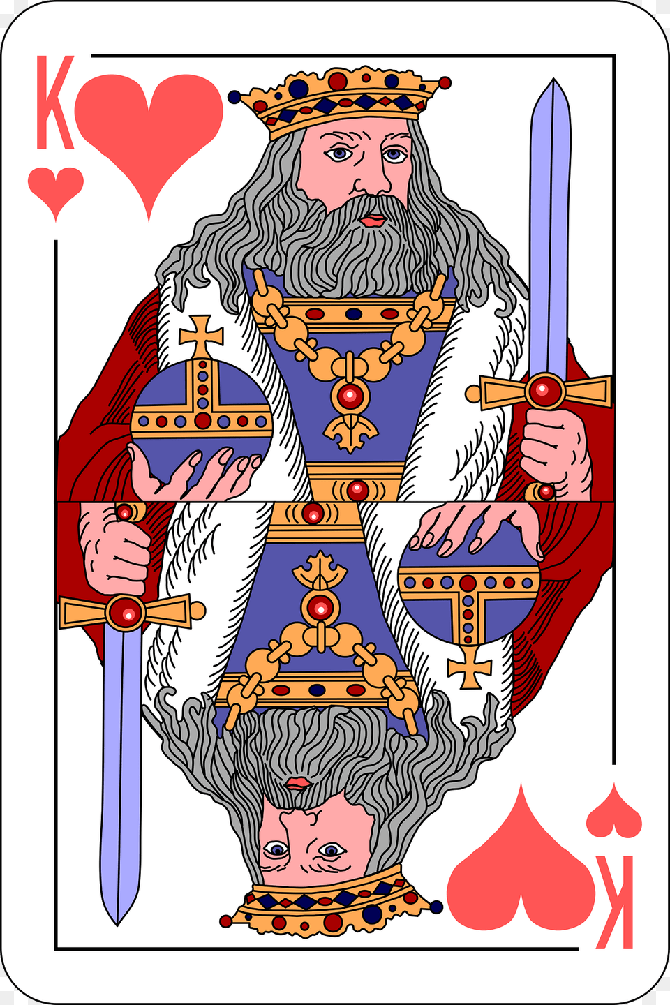 King Of Hearts Clipart, Person, Head, Face, Book Png Image