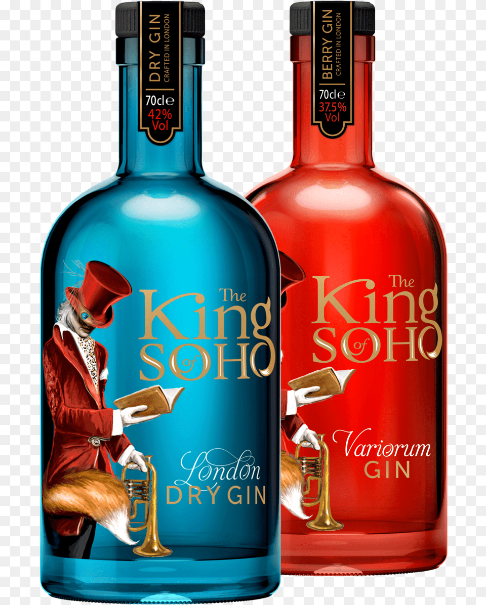 King Of Soho London Dry Gin Gin Lovers Gin And Tonic King Of Soho Gin, Adult, Alcohol, Beverage, Liquor Free Png
