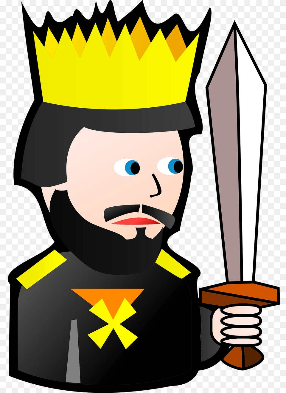King Of Spades Clipart, Light, Sword, Weapon, Face Png Image