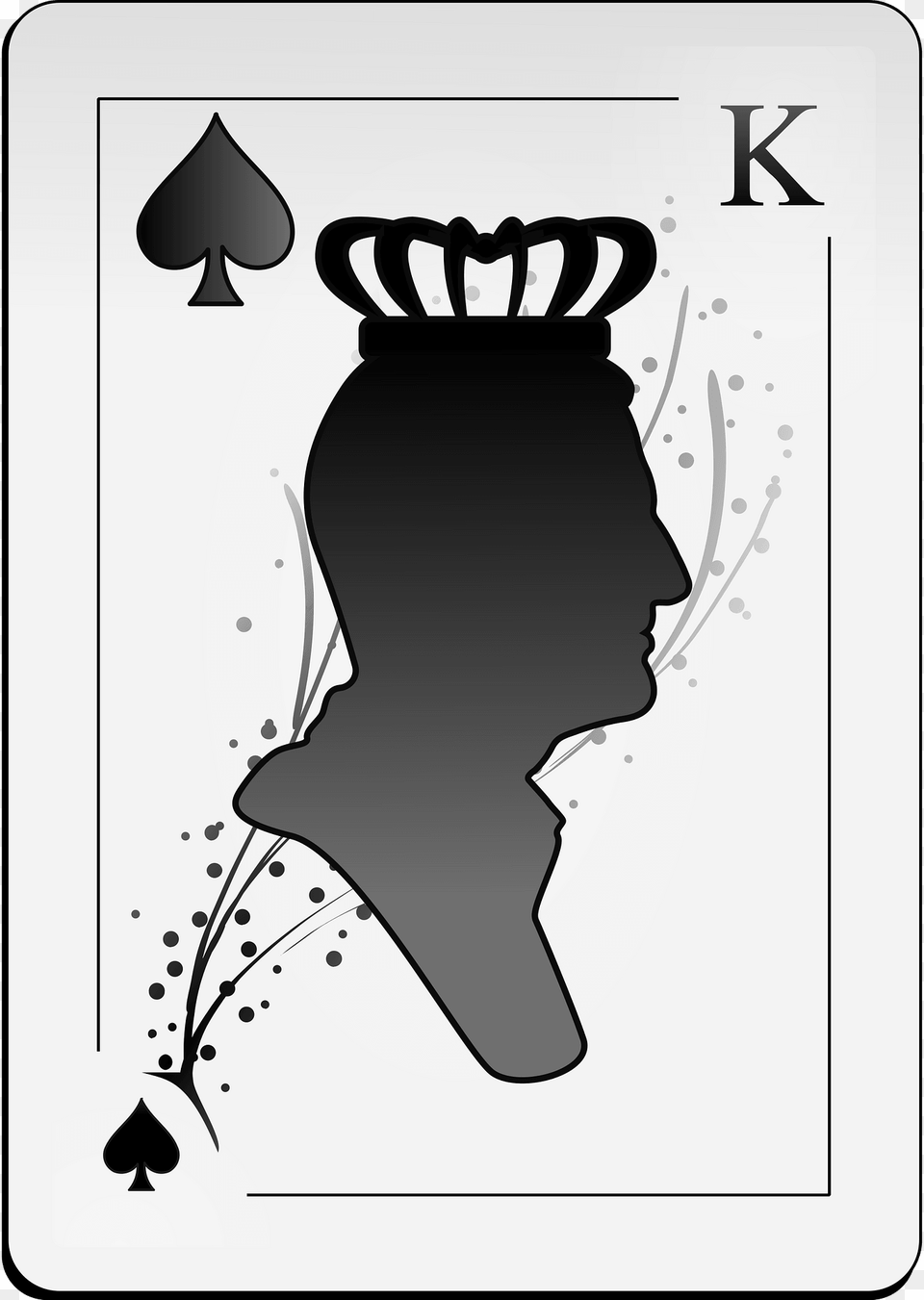 King Of Spades Clipart, Silhouette, Stencil, Person, Text Free Transparent Png