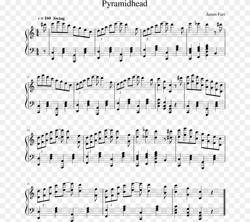 King Of The Clouds Sheet Music, Gray Free Png