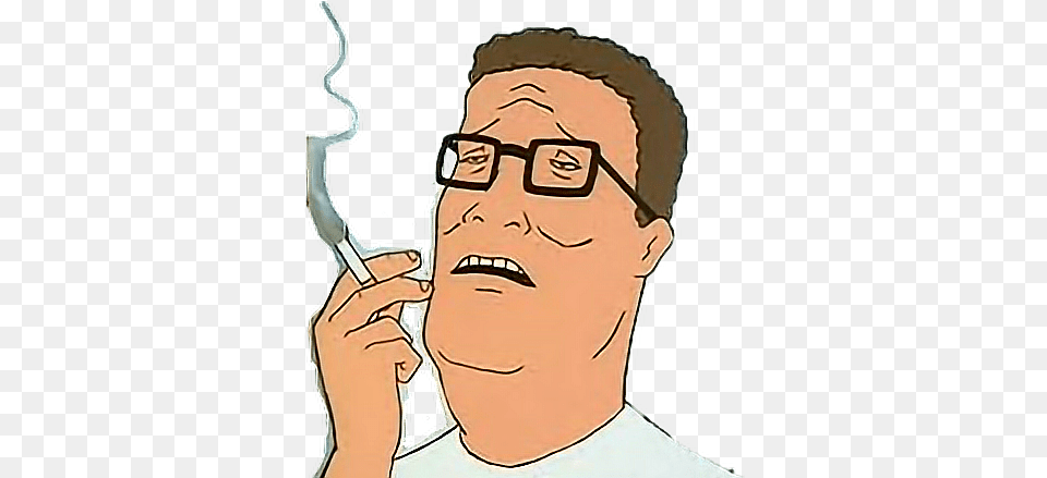 King Of The Hill Hank Sticker Hank Hill Smoking, Adult, Head, Male, Man Free Transparent Png