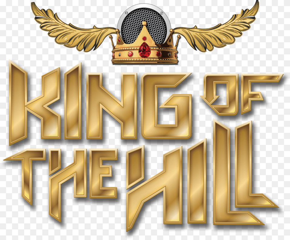 King Of The Hill Logo, Emblem, Symbol, Gold, Text Png