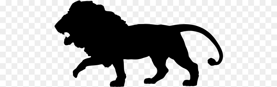 King Of The Jungle Silhouette Lion King Animal Silhouette, Gray Free Png Download