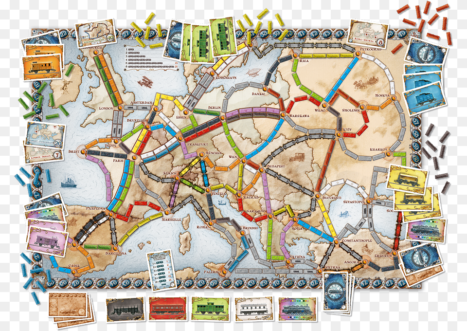 King Of The Kill Logo Full Size Download Board Game Ticket To Ride Europe, Chart, Plot, Map, Diagram Png