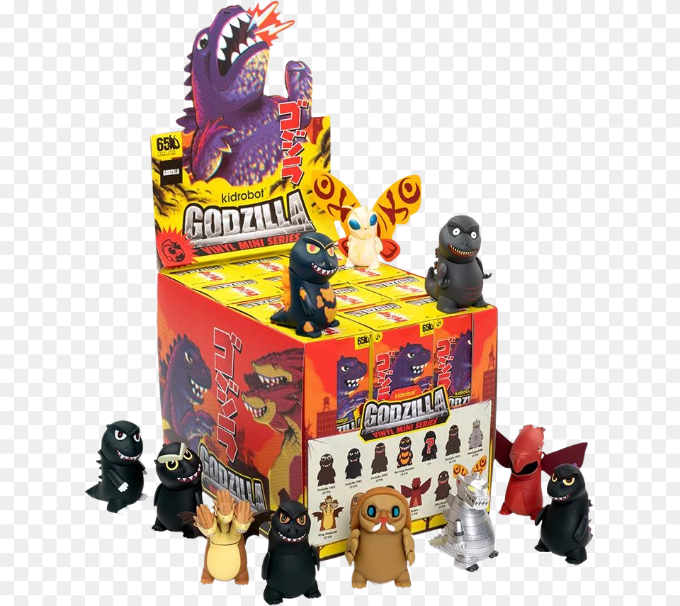 King Of The Monsters Kidrobot Godzilla, Toy, Animal, Bird, Penguin Png Image