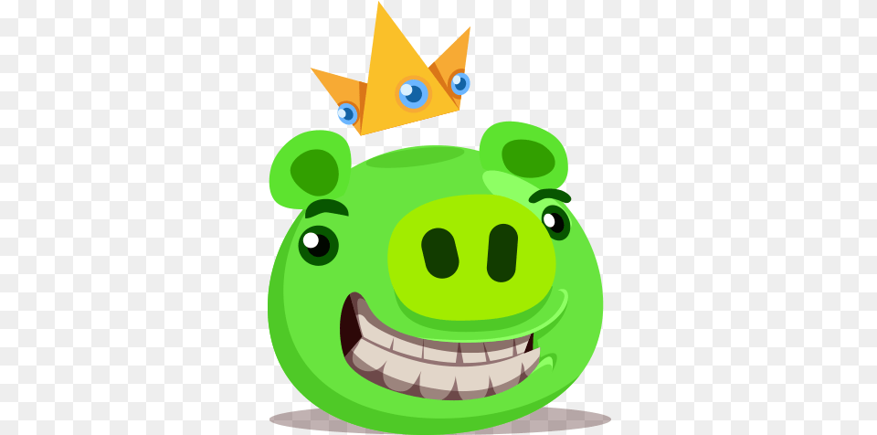 King Pig Pig Angry Birds Space, Green, Animal, Reptile, Sea Life Png Image