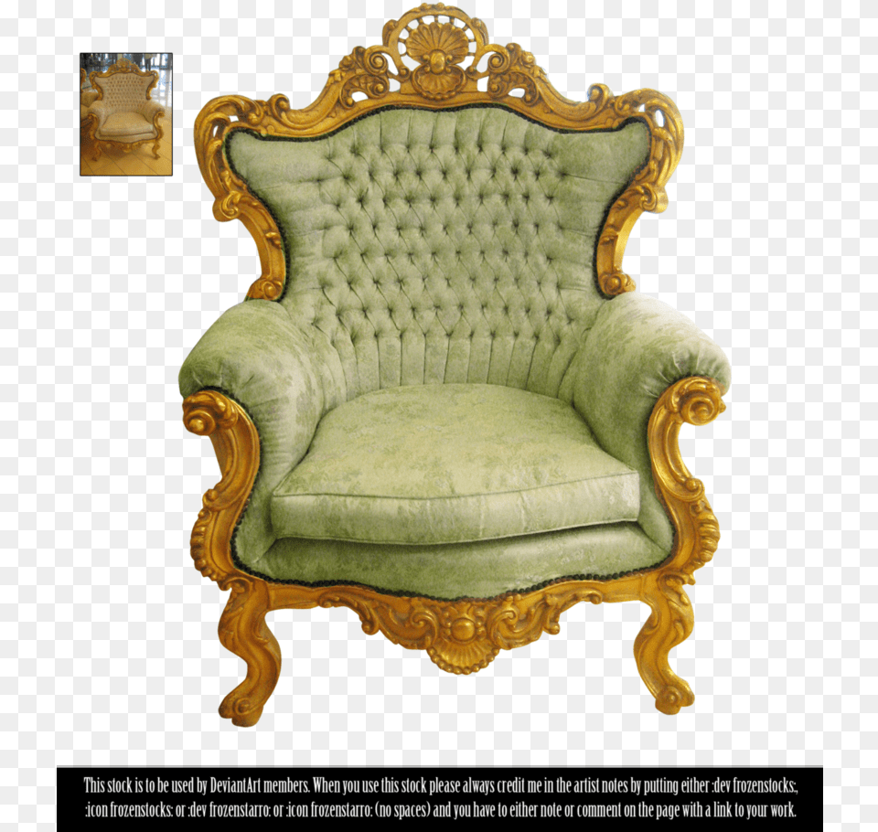 King Royal Chair, Furniture, Armchair Free Png Download