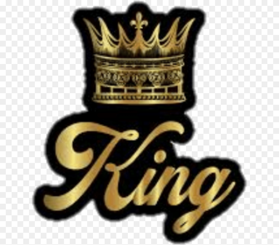 King Royalty Gold Crown Black Sticker By Amanda King Coffee Cup, Accessories, Jewelry Png