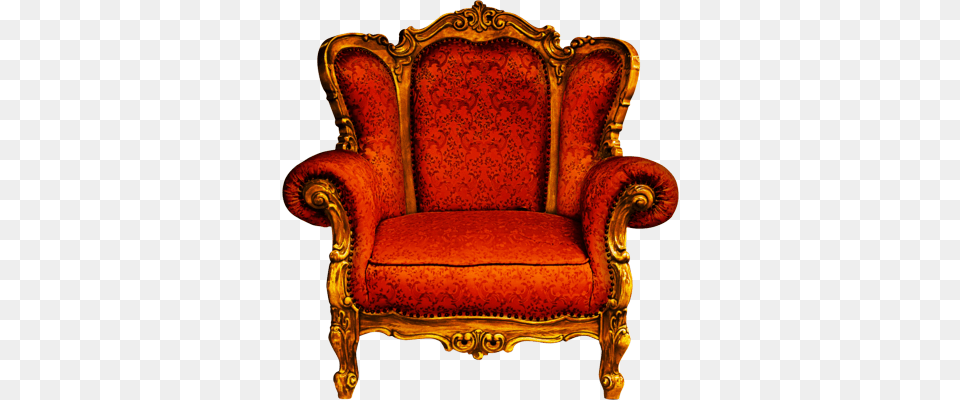 King Throne Chair, Furniture, Armchair Free Png Download