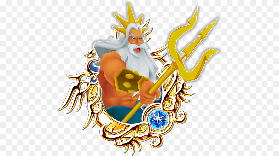 King Triton Khux Wiki Kingdom Hearts Namine Medal, Trident, Weapon, Baby, Person Png Image