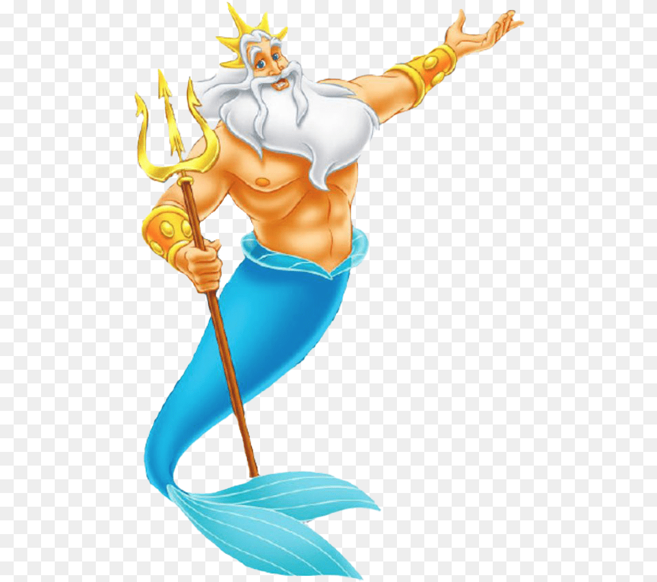 King Triton Little Mermaid, Adult, Female, Person, Woman Free Png Download