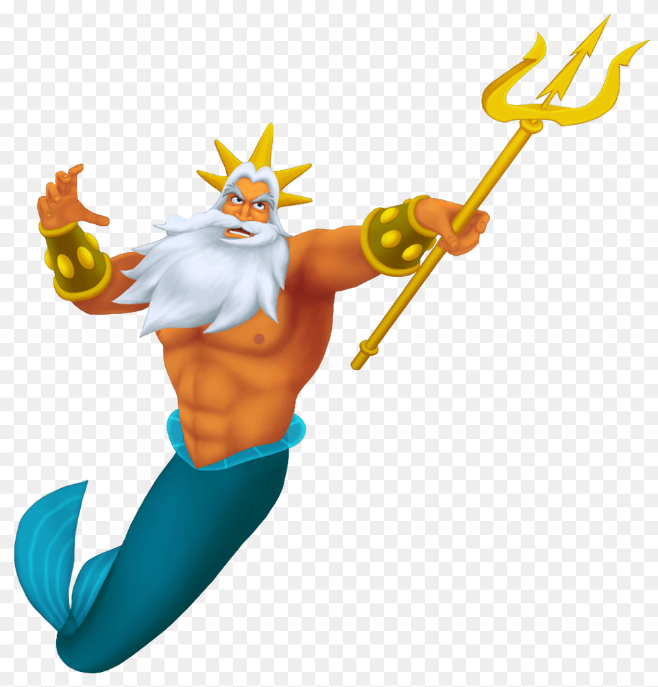 King Triton Clip Art, Person, Cleaning, Trident, Weapon Free Transparent Png