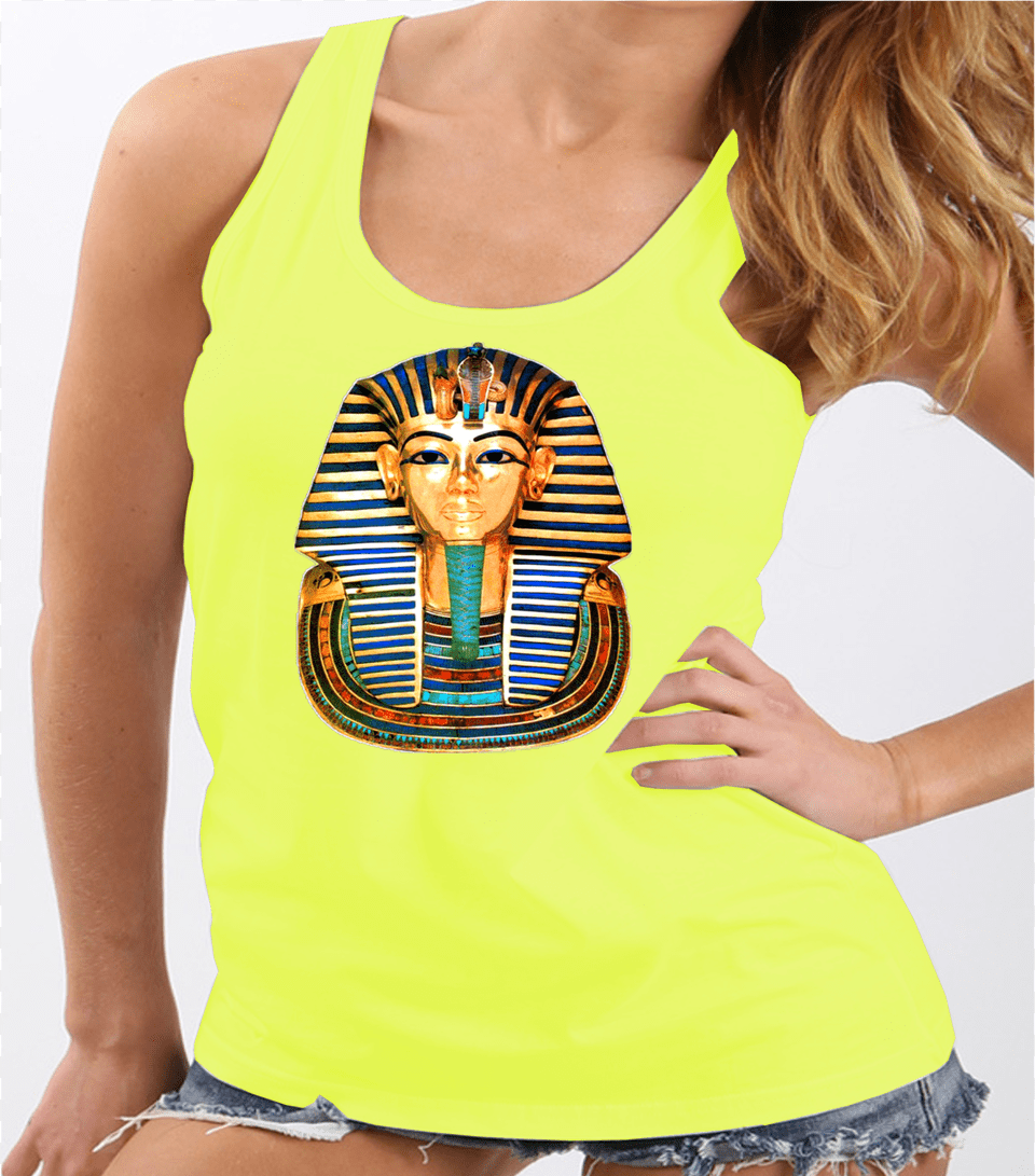 King Tut Mask Egyptian Pharaoh Ladies Tank Top King Tut, Clothing, Tank Top, T-shirt, Adult Free Png