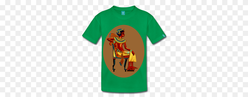 King Tut On Throne T Shirt, Clothing, T-shirt, Adult, Female Png Image