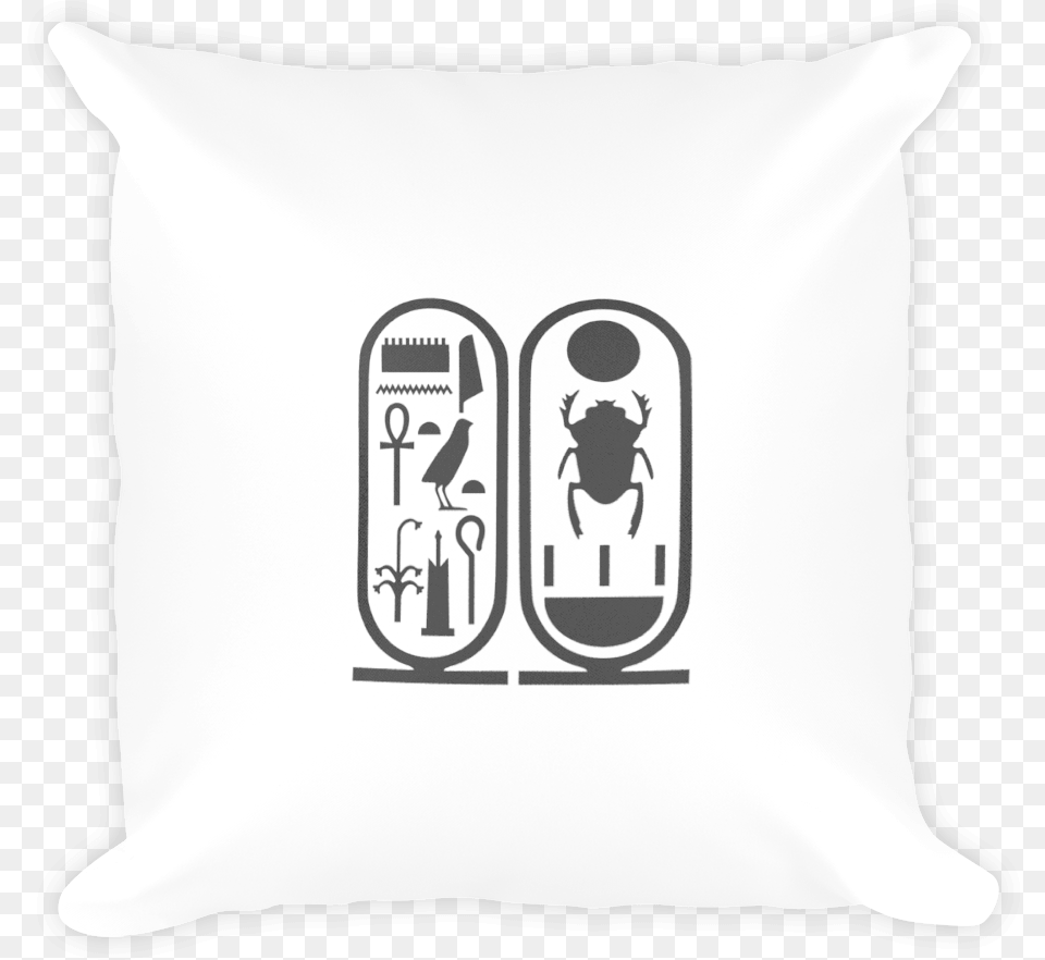 King Tut Square Pillow Create Your Own Cartouche, Cushion, Home Decor, Animal, Bird Png Image