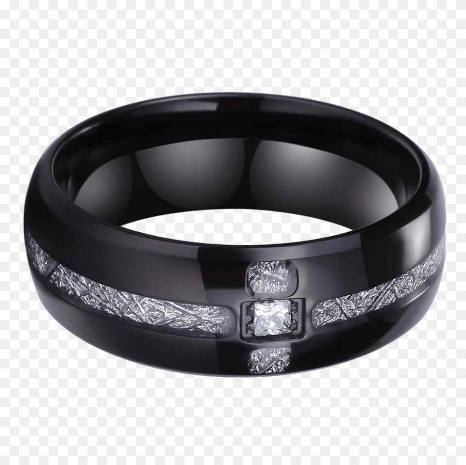 King Will 8mm Black Titanium Ring Cubic Zirconia And, Accessories, Jewelry Png Image