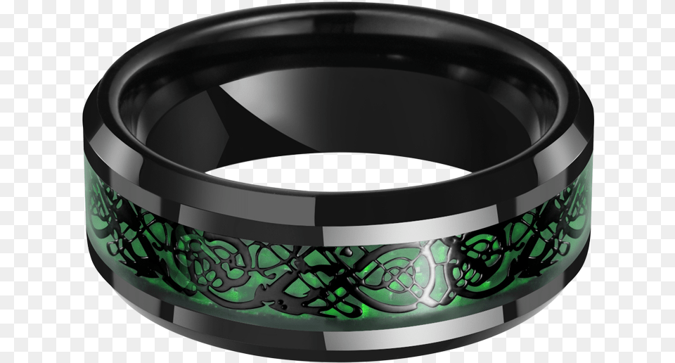 King Will Dragon Polished Ring Of Green Fibre Amp Black Ring, Accessories, Jewelry, Bracelet, Ornament Free Png