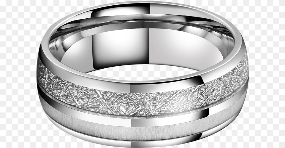 King Will Meteor Imitated Meteorite Amp Antler Inlay Ring, Accessories, Jewelry, Platinum, Silver Png