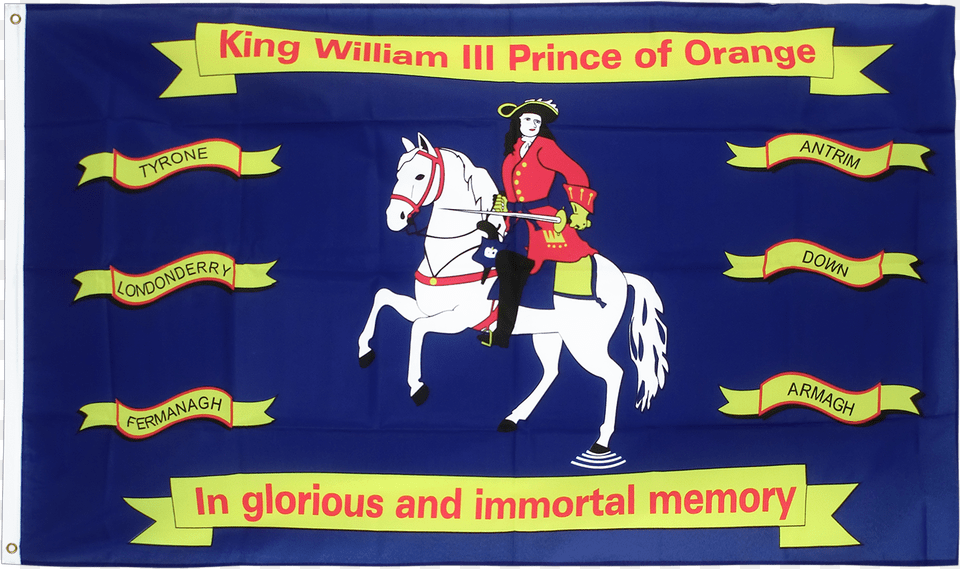 King William Of Orange 539x339 Flag Northern Ireland King William, Adult, Female, Person, Woman Free Png