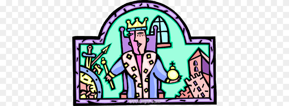 King With His All His Trappings Royalty Vector Clip Art, Person, Face, Head Png