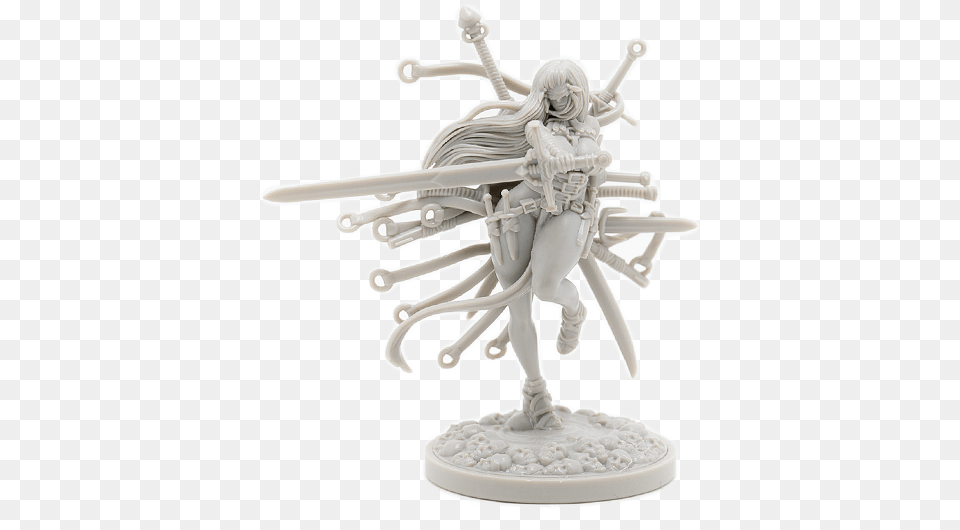 Kingdom Death White Speaker Sword Hunter, Figurine, Smoke Pipe Png Image