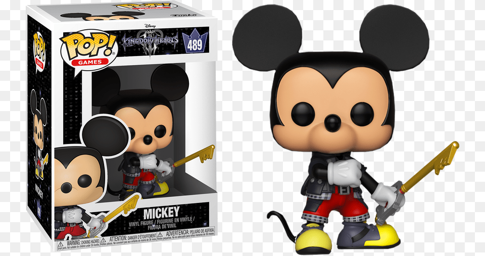 Kingdom Figura Vinyl Pop Kingdom Hearts Mickey, Toy, Baby, Person, Face Free Transparent Png