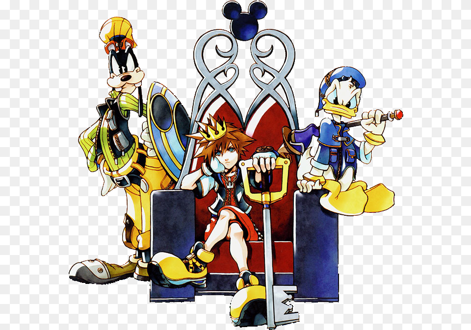 Kingdom Hearts 1 Donald And Goofy Kingdom Hearts, Publication, Book, Comics, Person Free Png Download