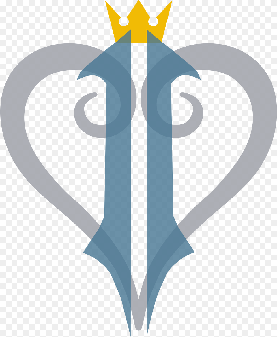 Kingdom Hearts 2 Logo Kingdom Hearts Logo, Weapon, Cross, Symbol, Trident Free Png Download