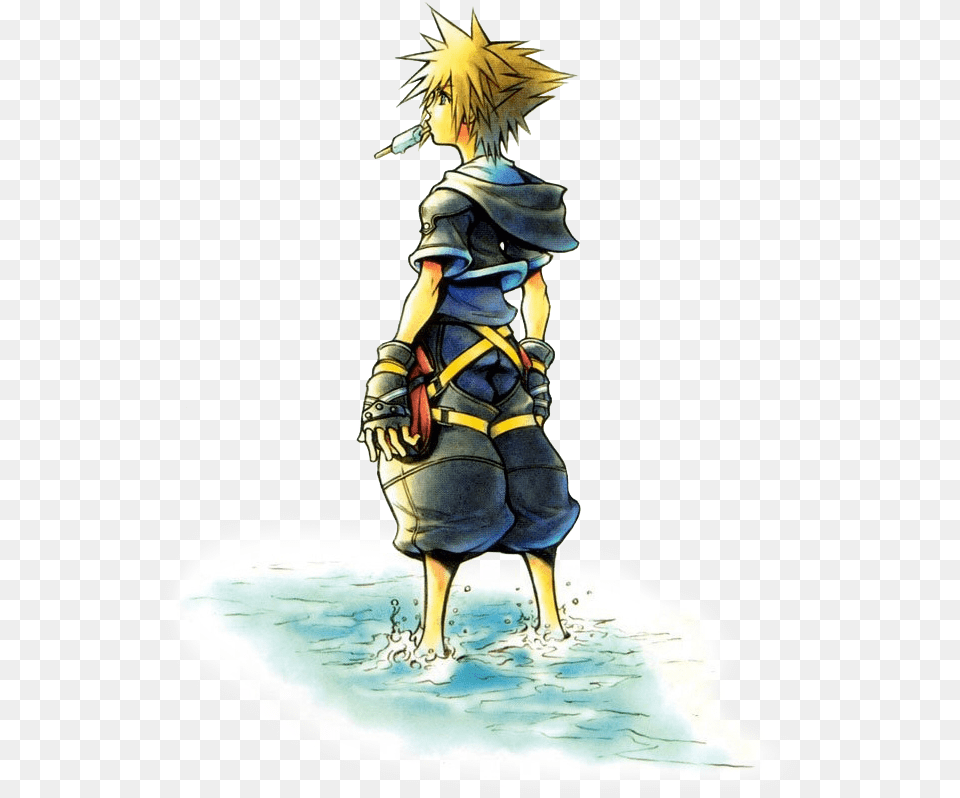 Kingdom Hearts 2 Sora Art Sora Kingdom Hearts 2 Cover, Book, Comics, Publication, Person Free Png